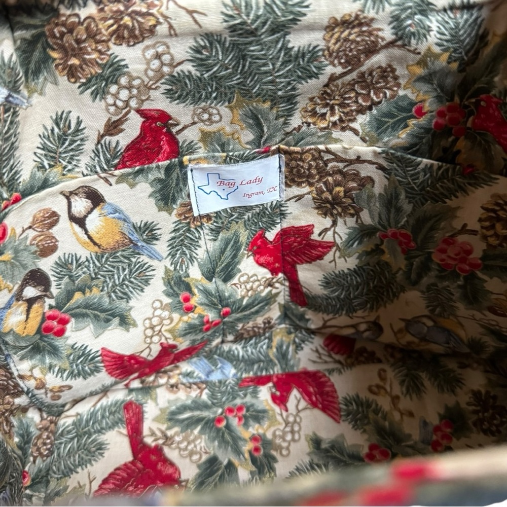 Bag Lady Embroidered Denim Cardinal Spring Bag - Picture 10 of 15